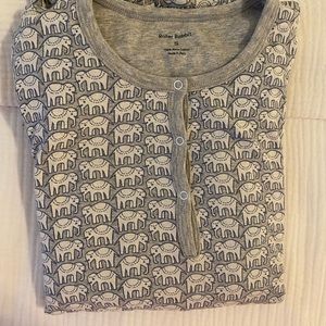 Roller Rabbit Hathi pajamas in heather grey